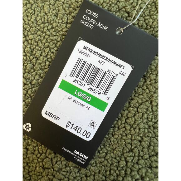 Under Armour Men's Mission Boucle Swacket Green/Blk 1366091-390 Size L NWT - Picture 4 of 16